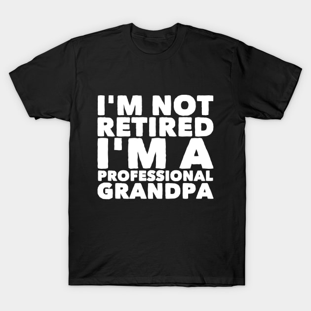 I'm not retired I'm a professional grandpa T-Shirt by captainmood